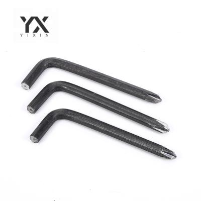 China Carbon Steel OEM Customerzied Hex Allen Wrench L Type Cross Dead Torque Allen Wrench Phillips Screw Wrench for sale