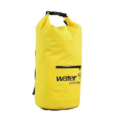 China Portable Custom Logo Fashion Dry Bag With Pocket Zipper Ocean Pack Backpack Outdoor Floating Waterproof Bag for sale