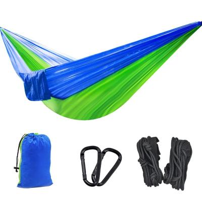 China Modern Portable Lightweight Double Breathable Quick Dry Parachute Hammock Mid Century Camping Nylon Hammock For Travel Backpacking Camping for sale