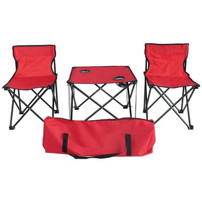 China CHA-003 Custom Portable Easy-Carry Beach Outdoor Tables and Camping Outdoor Dining Folding Chairs Barbecue Tables and Chairs for sale