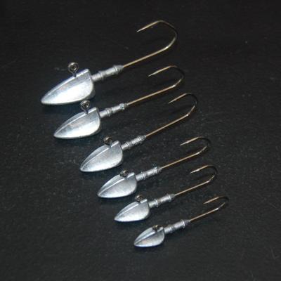 China Durable OSH-171 Fishinghook Jig Head Hooks 3.5G 5G 7G 10G 14G 21G Triangle Barb Lead Jig Heads Fishing Tackle Hook for sale