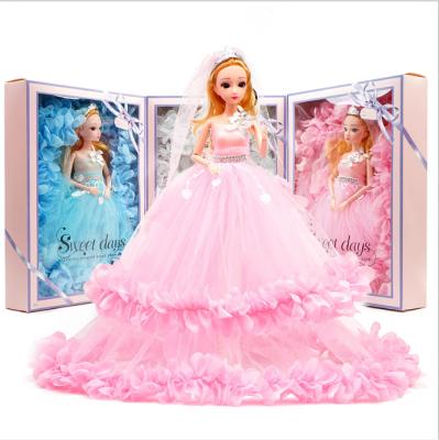 China Baby Princess Long Gown Skirt Wedding Dress Doll MODEL TOY RTSWY-128 - Doll For Girls Children Play for sale