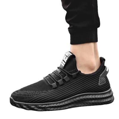 China YWSPCE Shoes Fashion Comfort Men's Lace-Up Anti-Slip Flying Woven Sneakers Breathable Woven Shoes Flying Woven Sneakers for sale