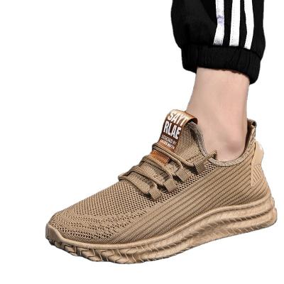 China New Fashion Low Price Breathable Men Shoes YWSPCE Anti-skid Flying Woven Woven Casual Shoes Running Sneakers Flying Sneakers Walking Woven Mens Sports Shoes for sale