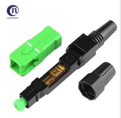 China 0.9 2.0 3.0mm Drop Cable Factory Direct Fiber Optic SC/APC Fast IR 0.3dB FTTH 2022 Connector for sale