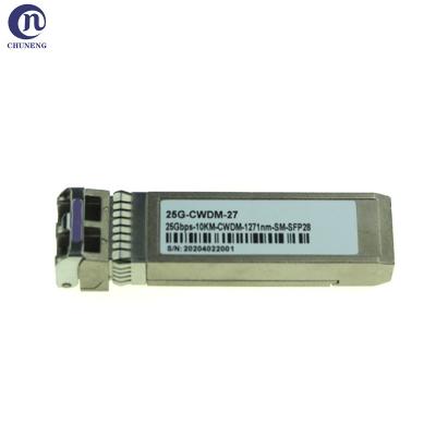 China Cost effective FTTX fast supply 25g sfp28 CWDM 1271-1371nm fiber optic transceiver for 25GE LR for sale