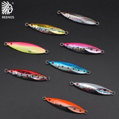 China REENOS Slow Advance Metal Glow Jigs 60g Switch Jig Fishing Lure Casting Angler Casting Bait for sale