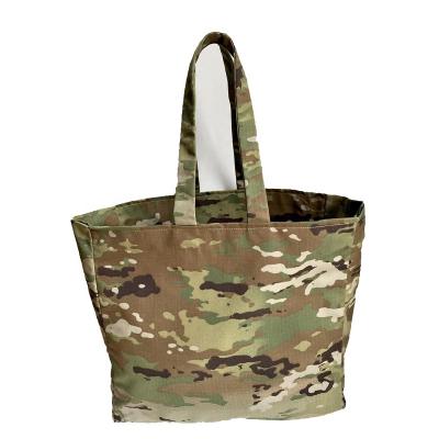 China Custom Classic Pattern Open Top High Quality Nylon US Army Camouflage Men Women Tactical Camouflage Tote Bag for sale