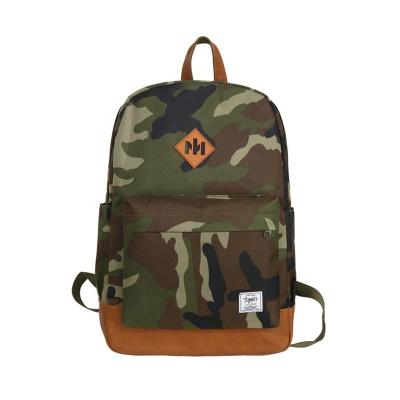 China Fashion Anti-theft Custom Camouflage All Over Print School Student Camo Backpack With Laptop Compartment for sale