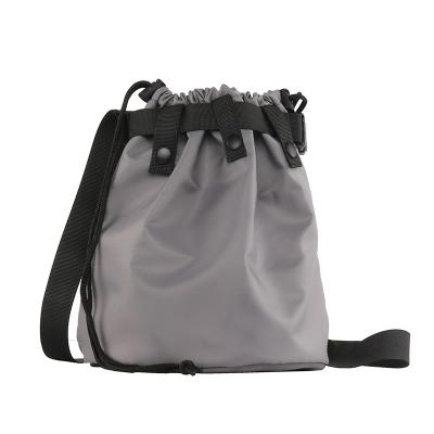 China Durable Personalized Mini Nylon Women Crossbody Shoulder Bag Drawstring Bucket Bag for sale