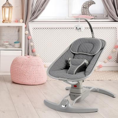 China Modern High Tech Remote Control Baby Swing Chair Competitive Price Baby Bouncer Electric Automatic Rocking Chair for sale