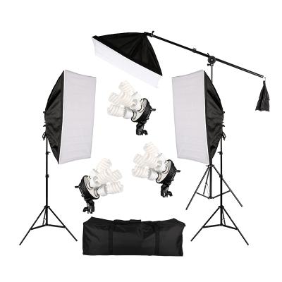 China Video Continuous Lighting Photo Studio Kit Photography 3 Softbox Holder 12 Bulbs Boarding & Handling - Softbox Kit 50*70cm CN; ZHE 45W 2m 50*70cm for sale