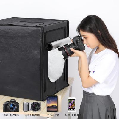 China Acrylic+ABS+PVP+Alloy 40*40cm Lightweight Soft Folding Box 3200k/5500k Shooting Tent 15w Light Box Led Studio Mini Photo Soft Box for sale