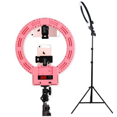 China Portable 12inch Led Ring Light with BLACK 3200-5500K, 100-240V 240pcs PINK Portable Mirror Circle OEM Dimmable NC; ZHE 50pcs RL-12 0.53 36w for sale