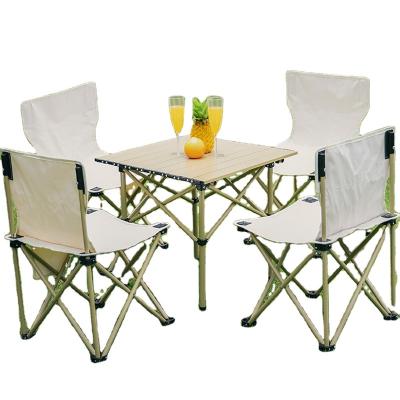 China Easy To Carry And Fold Top Fashion Wholesale Ultralight Easy To Open Foldable Camping Table And Chairs for sale