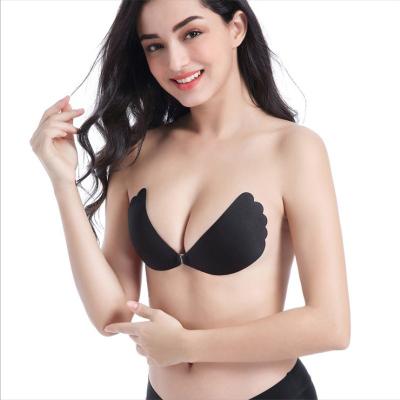 China Women's Gathered Thin QUICK DRY Wings Magic Seamless Strapless Invisible Bra for sale