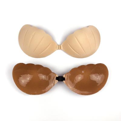 China Fancy New Style Silicone Bra Shell Fabric QUICK DRY Seamless Stick Backless Bra for sale