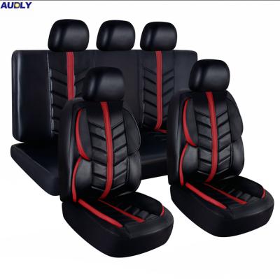 China Luxury High Quality Universal Size PU Leather Car Seat Covers For USA Market for sale