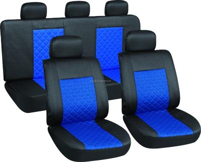 China High Quality Luxury Design Geometric Full Set Press Design Car Seat Covers Customized Universal Seat Cover With Steering Cover for sale