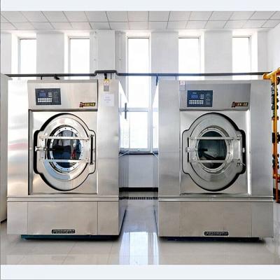 China Large Laundry Factory Hot Water Inlet Washing Machine 30 Kg Commercial Laundry Equipment 50kg Steam Washer Extractor for sale