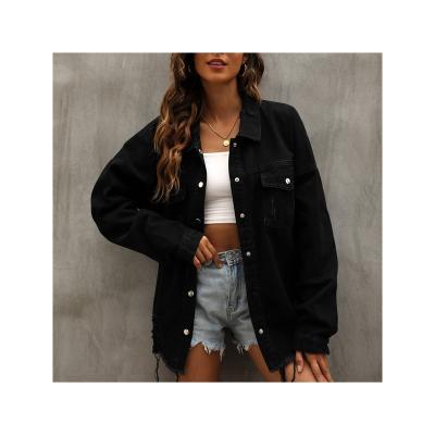 China Breathable Custom Print Optional Custom Streetwear Chinese Style Sports Color Denim Women Fashion Jacket for sale