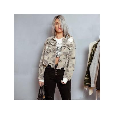 China 2020 breathable new fashion and classic women's oversized ripped high quality denim jacket clothing for sale