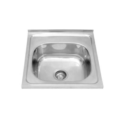 China Without Faucet Mouhoti MT5050 Kitchen Sink Basin Single Kitchen Sink Drain Basket And Drain Pip Rectangular Stainless Steel| for sale