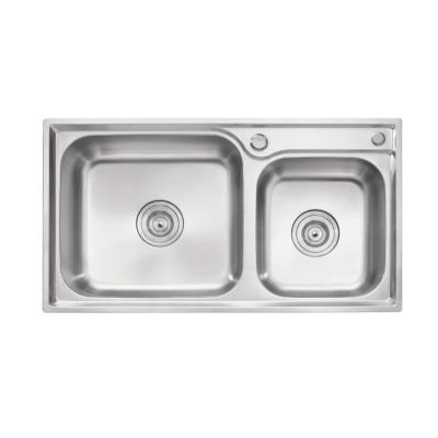 China Without Faucet Round  double  bowl stainless steel small round  cheap  price kitchen sinks for sale