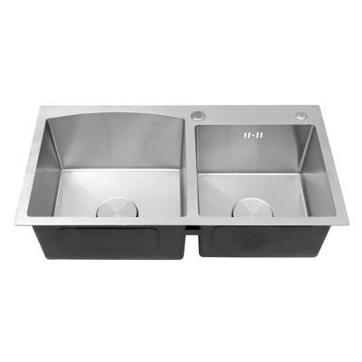 China Without Faucet New design stainless steel price kitchen Single double kitchen sink for sale