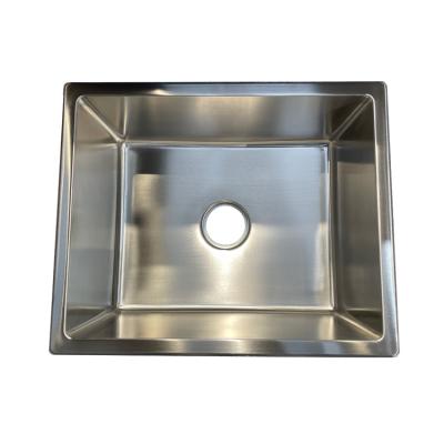 China Without Faucet MT4444 Superior quality single bowl square  stainless steel kitchen sinks  R12 Corner for sale