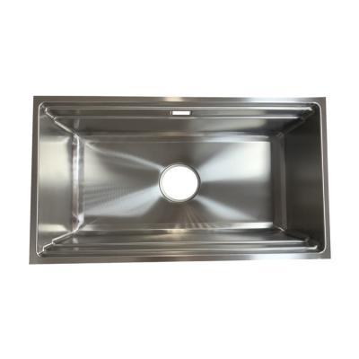 China Without Faucet New design  stainless steel large rectangle R12 press   kitchen sink for sale