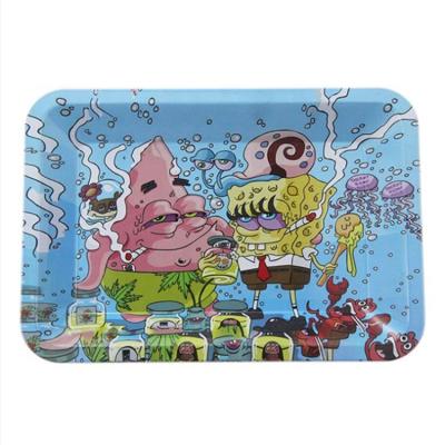 China Custom Metal Tray Metal Smoking Rolling Trays For Custom Silicone Smoking Pipe Tray for sale