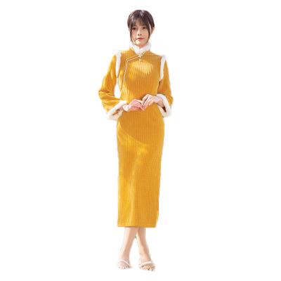 China New Cheongsam New Arrival Cheongsam Maiden Temperament Dress Winter Style Qipao for sale