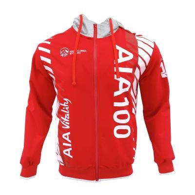 China Anti-wrinkle Outdoor Sports Event Custom Zip Up Logo Printed Jacket Unisex Hoodie for sale