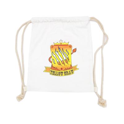 China Recyclable Personalized Colorful Canvas Cotton Drawstring Bag With Double String for sale