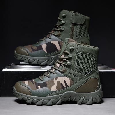 China Outdoor Sport Travel Hiking Warm Outdoor Comfortable Normal Rise Boots Mens Tactical Boots Soldiers Workers Shoes Camping High Top Boots for sale