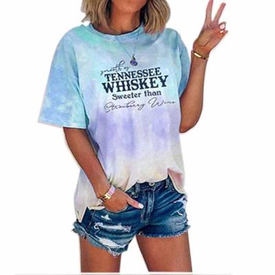 China Wholesale Fashion Anti-Shrink Tie Dye Set Women Summer Shorts Set Tops Summer Tie Dye T-Shirt for sale