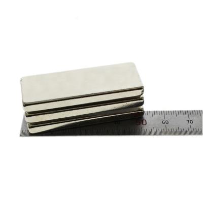 China Industrial Magnet 50 x 20 x 2/3/4/5/10 mm Super Strong Big Block Neodymium Magnet for sale