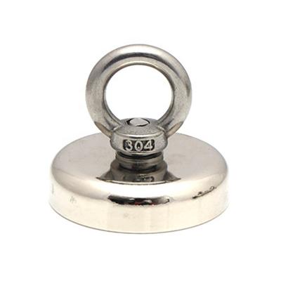 China Super Strong Industrial Magnet Rare Earth Neodymium Fishing Magnets with Hanging Rings for Retrieval and Salvage for sale