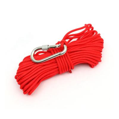 China Industrial Magnet Multiple Lengths Strong Salvage Rope With A Carabiner For Fishing Magnets for sale