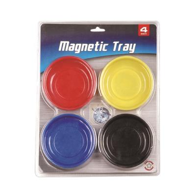 China Industrial Magnet 4 PCS Magnetic Cup 4 Magnetic Tool Tray Set Parts Inch ABS Magnetic Bowl Plastic for sale