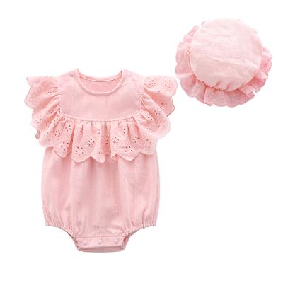 China 100% Cotton Flysuit for Babies 100% Cotton Baby Clothing Sets Boutique Pattern Toddler Cloth with Sleeve and Fly Cap for sale