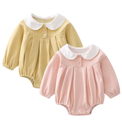 China Infant Toddlers Spring in Worsted and Autumn Baby Clothes Outfit Infants Sleeper Crossover Long Sleeve Straight Baby Rompers for sale