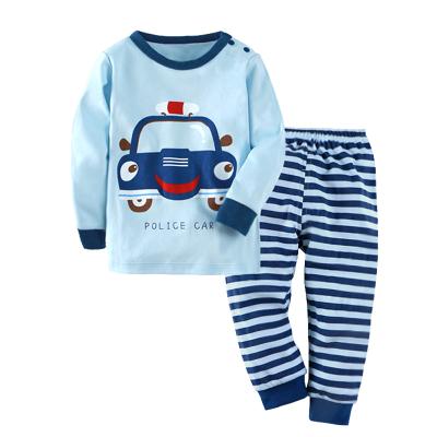 China Cartoon Breathable Sleepwear For Kids 2 Pieces Boys Pajamas Set Adorable Kids Pajamas Spring/Autumn Design for sale