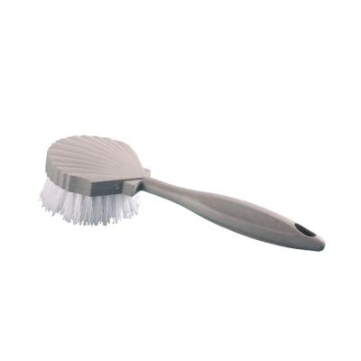 China Cute Sustainable Baike Eco Mini Bamboo Fiber Bathroom Cleaning Shoe Brush Long Hanadle Sweep Hard Bristle Brush for sale