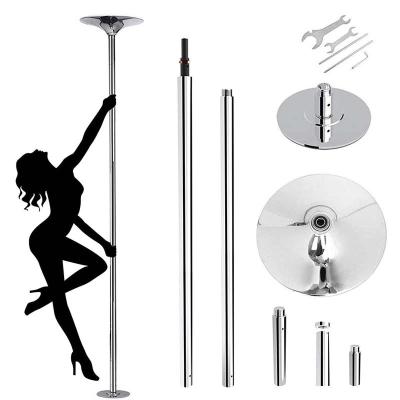 China Portable Home Stripper Pole, Rotational Stripping Dance Dance Pole Home Gym Fitness Exercise Club Party Bar Gold Steel Adjustable. for sale