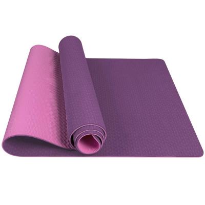 China Factory Wholesale Anti Slip Tear Gym Tape Yoga Mat,Eco Double Color Tape Home Exercising Yoga Mat for sale