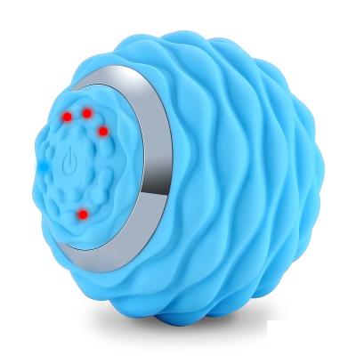 China Custom Logo 4 Speed ​​Silicone Vibrating Gym Mini Massage Ball Washable Rechargeable for sale