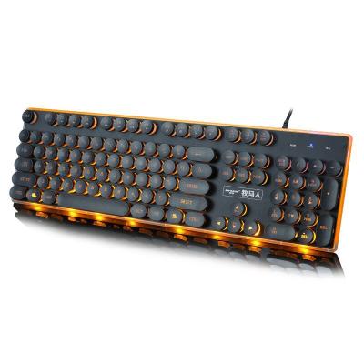 China Computer Esports Wired Gaming Keyboard Mechanical Punk Style With LED Light Computer Esports Eat Chicken Keyboard for sale