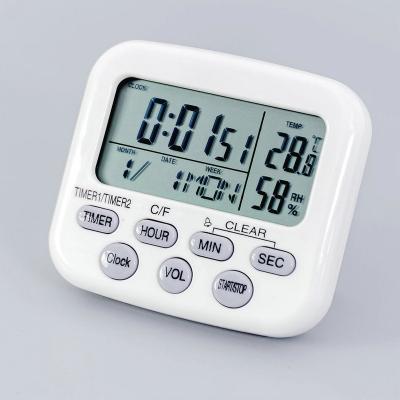 China Modern Creative Kitchen Alarm Clock As Kitchen Timers Desktop Gift With Thermometer And Hygrometer Function for sale